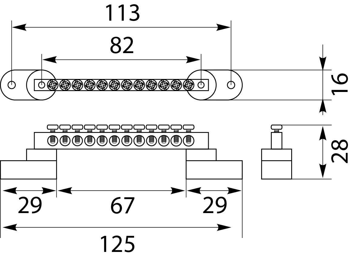 N and PE Terminal strip LZPB-12P N and PE Terminal strip LZPB-12P,elektro-plast