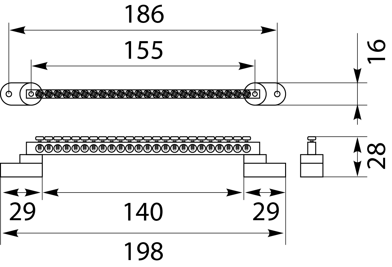 N and PE Terminal strip LZPB-24P N and PE Terminal strip LZPB-24P,elektro-plast