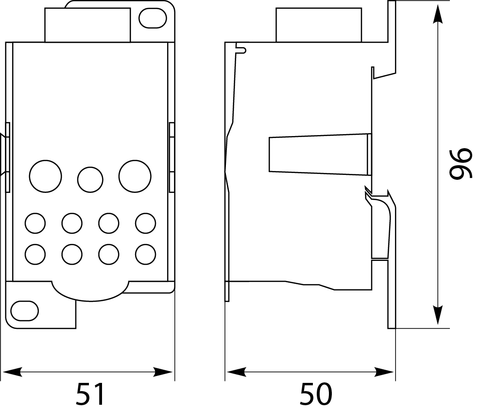 Blok Rozdzielczy UKK-250, na szynę TH35 lub do pow. płaskich, Al/Cu, 1x120mm, 2x35mm, 5x16mm, 4x10mm, 1000V AC/DC, 250A Blok Rozdzielczy UKK-250, na szynę TH35 lub do pow. płaskich, Al/Cu, 1x120mm, 2x35mm, 5x16mm, 4x10mm, 1000V AC/DC, 250A,elektro-plast