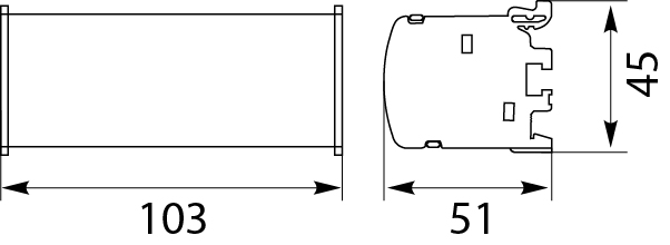 Blok Rozdzielczy BRZ-2X11, na szybę TH35 lub do pow. płaskich, uchylna klapka, 125A