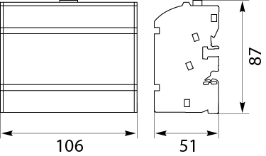 Blok Rozdzielczy BRZ-4X11, na szynę TH35 lub do pow. płaskich, uchylna klapka, 125A