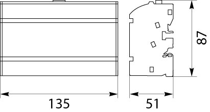 Blok Rozdzielczy BRZ-4X15, na szynę TH35 lub do pow. płaskich, uchylna klapka, 125A