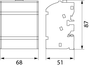 Blok Rozdzielczy BRZ-4X7, na szynę TH35 lub do pow. płaskich, uchylna klapka, 125A