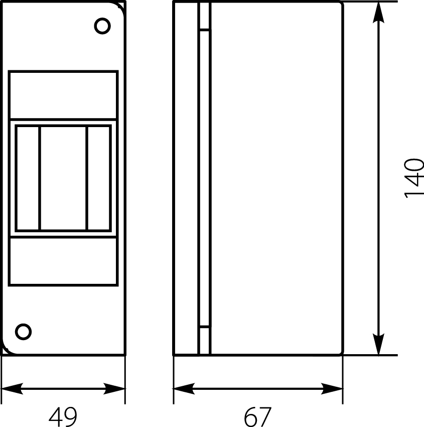 Surface distribution board - RNO 2 Surface distribution board - RNO 2,elektro-plast