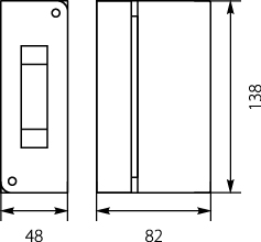 Rozdzielnica Natynkowa RNO-2/G, bez drzwi, IP30