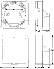 Kitchen Socket GNK 5x2.5, 440V, 16A, IP22, mounting: surface-mounted or flush-mounted, screw terminals, color: white