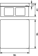 Installation Box VP-02 Without terminals, Lid click-clack, IP55