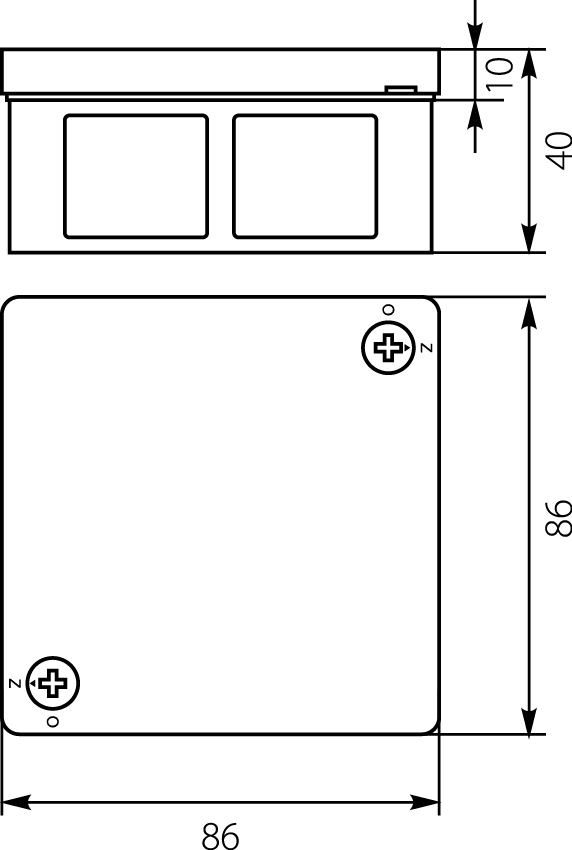 Installation Box VP-22 Without terminals, 2-screw Lid, IP55 Installation Box VP-22 Without terminals, 2-screw Lid, IP55,elektro-plast