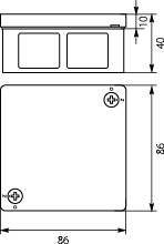 Installation Box VP-22 Without terminals, 2-screw Lid, IP55