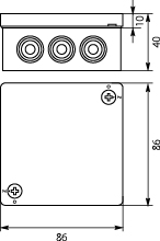 Installation Box VP-23 With terminals, 2-screw Lid, IP55
