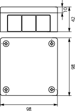 Installation Box VP-41 With terminals, 4-screw Lid, IP55