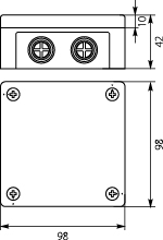 Installation Box VP-42 Without terminals, 4-screw Lid, IP55