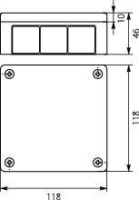 Installation Box VP-51 Without terminals, 4-screw Lid, IP55