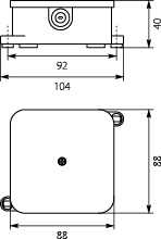 Installation Box VP-61 With terminals, 1-screw Lid, IP44