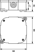 Installation Box VP-74 Without terminals, 4-screw Lid, IP44