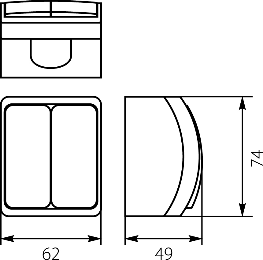 Two-Circuit Switch VW-2, screwless terminals, IP44 Two-Circuit Switch VW-2, screwless terminals, IP44,elektro-plast