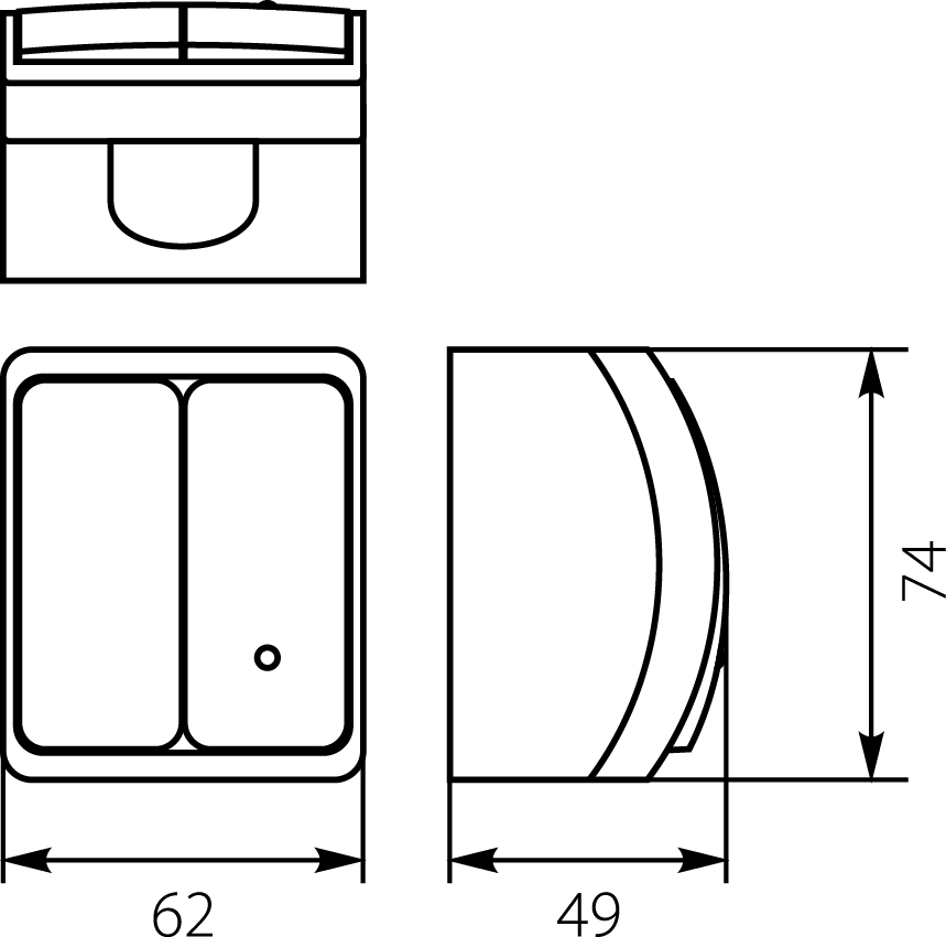 Two-Circuit Switch With Illumination VW-2L, screwless terminals, IP44 Two-Circuit Switch With Illumination VW-2L, screwless terminals, IP44,elektro-plast