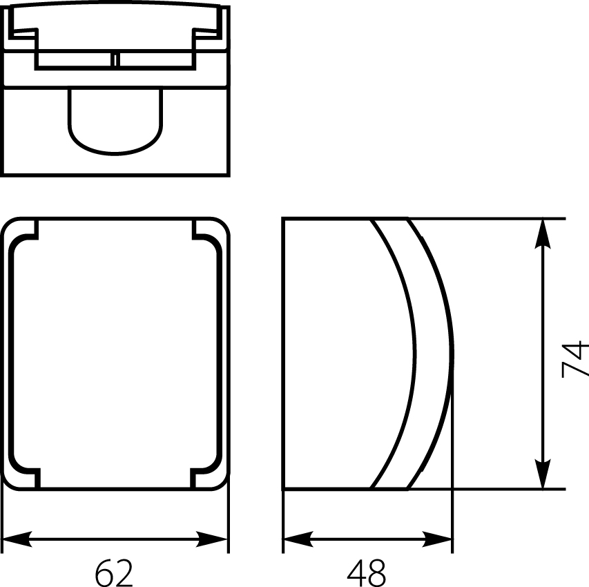 Single Socket (2P+Z) VG-1, with earthing contact, screw type terminals, IP44 Single Socket (2P+Z) VG-1, with earthing contact, screw type terminals, IP44,elektro-plast