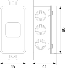 Installation Box V8, surface, brown, without terminals, lid click-clack, 8 rubber glands, IP54