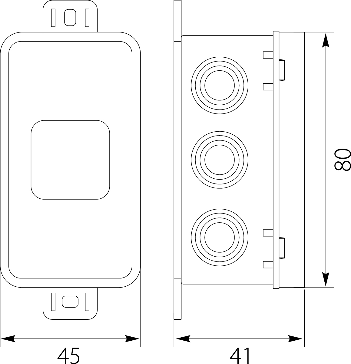 Installation Box V8, surface, black, without terminals, lid click-clack, 8 rubber glands, IP54 Installation Box V8, surface, black, without terminals, lid click-clack, 8 rubber glands, IP54,elektro-plast