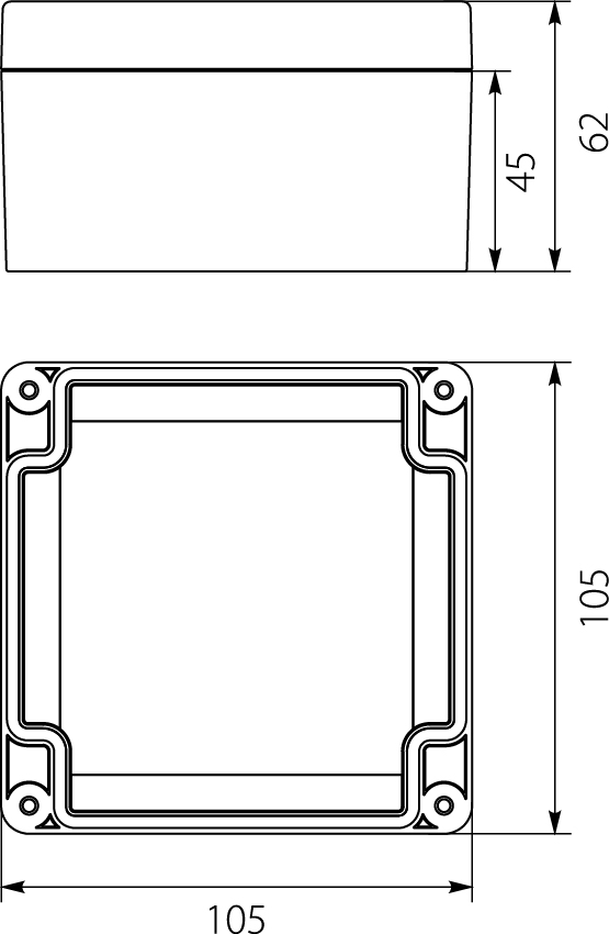 Puszka Hermetyczna Przemysłowa PHP-105, z uszczelką wylewaną, pokrywa na wkręty, szara, IP67 Puszka Hermetyczna Przemysłowa PHP-105, z uszczelką wylewaną, pokrywa na wkręty, szara, IP67,elektro-plast