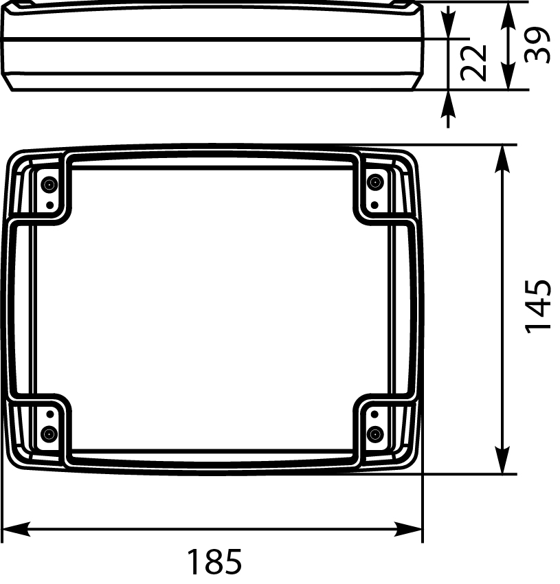 Hermetic Box PHP-124, with cast gasket, lid on screws, gray, IP67 Hermetic Box PHP-124, with cast gasket, lid on screws, gray, IP67,elektro-plast