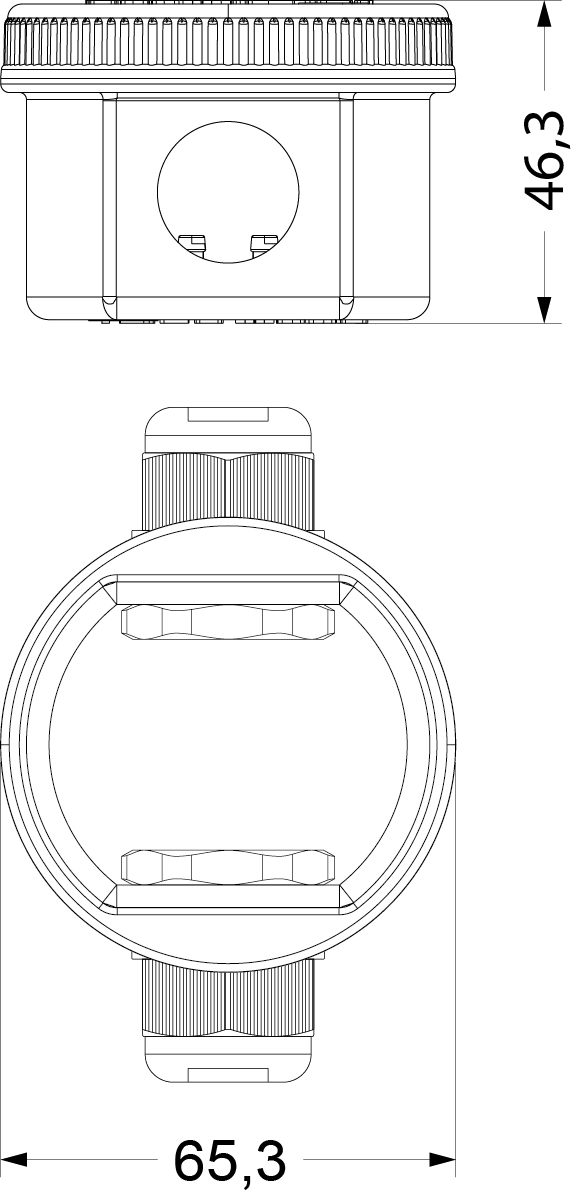 Surface Insallation Box PI-M666, 3P, IP66, thread cover, 5-9mm, color: black Surface Insallation Box PI-M666, 3P, IP66, thread cover, 5-9mm, color: black,elektro-plast