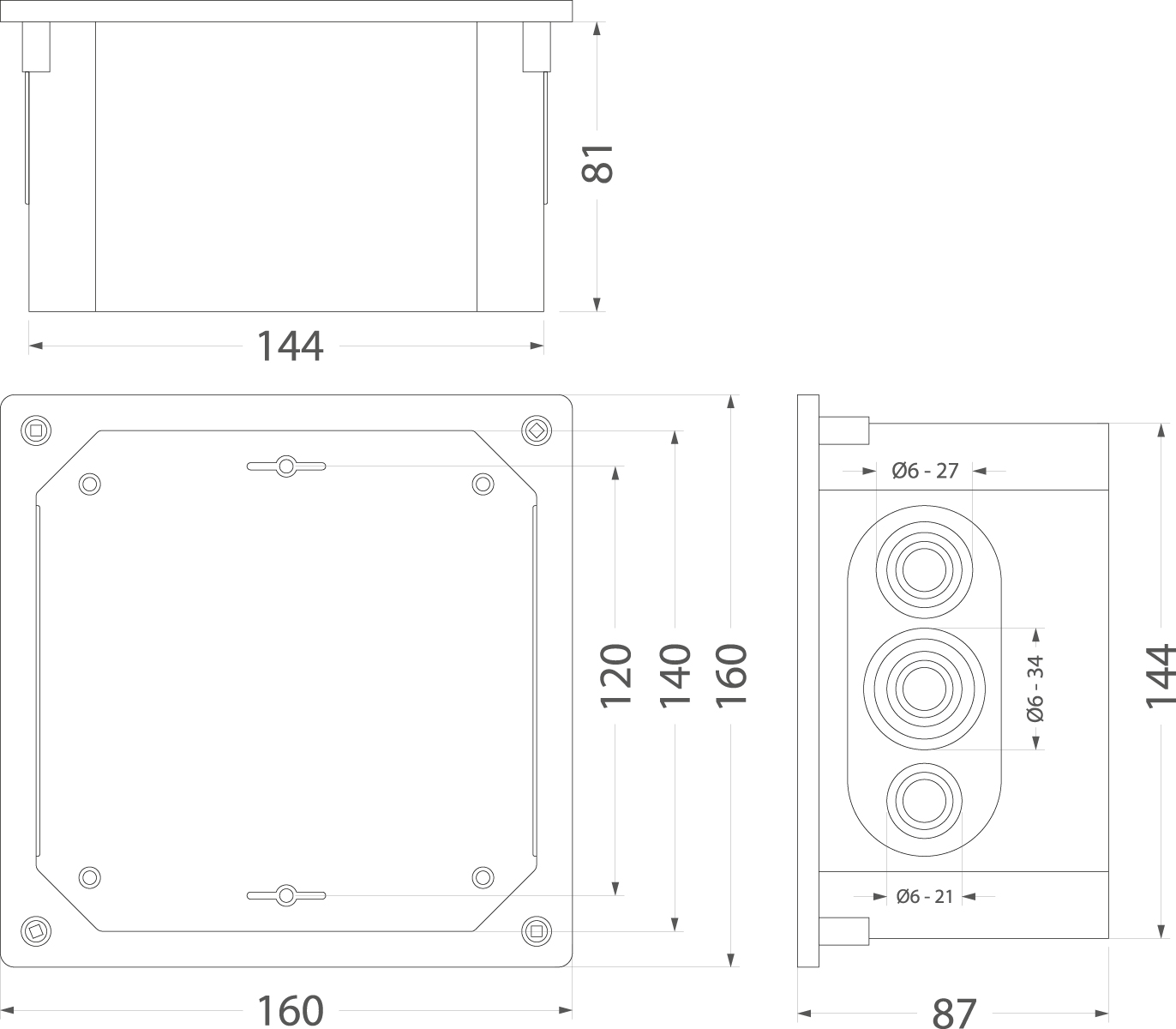 Hermetic flush-mounted facade box Ppt-EH161, IK07, IP65, plastic cover Hermetic flush-mounted facade box Ppt-EH161, IK07, IP65, plastic cover,elektro-plast