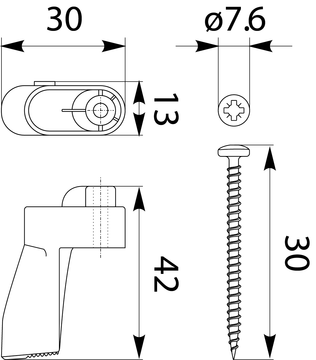 Mounting Element RPDMem 1-2 for Hollow Walls, set Mounting Element RPDMem 1-2 for Hollow Walls, set,elektro-plast
