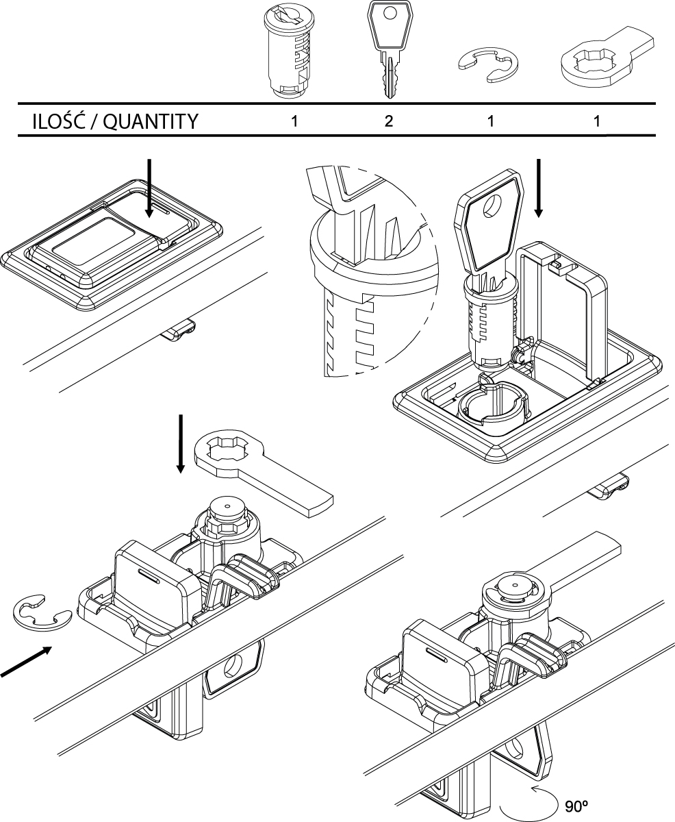 Metal Lock and Key RPDMz, IDEA Line Metal Lock and Key RPDMz, IDEA Line,elektro-plast
