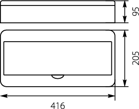 Surface distribution board RN-18/B Fala (N+PE) IP40