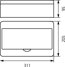 Surface distribution board RN-12  Fala  (N+PE) IP40