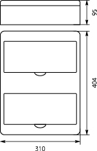 Surface distribution board RN-24  Fala  (N+PE) IP40