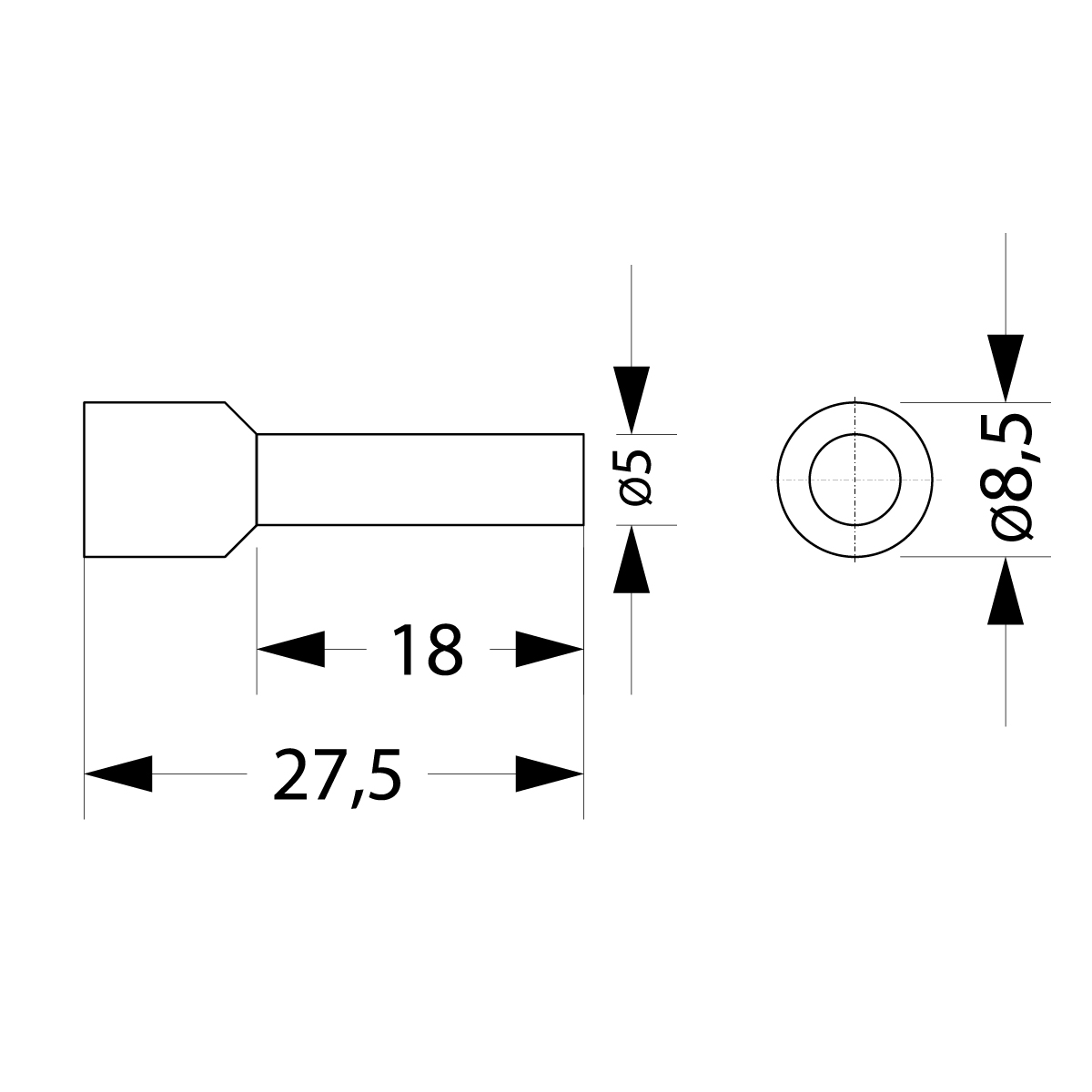 Insulated cable end terminal HI 10,0/18-cze, red, Al/Cu Insulated cable end terminal HI 10,0/18-cze, red, Al/Cu,elektro-plast
