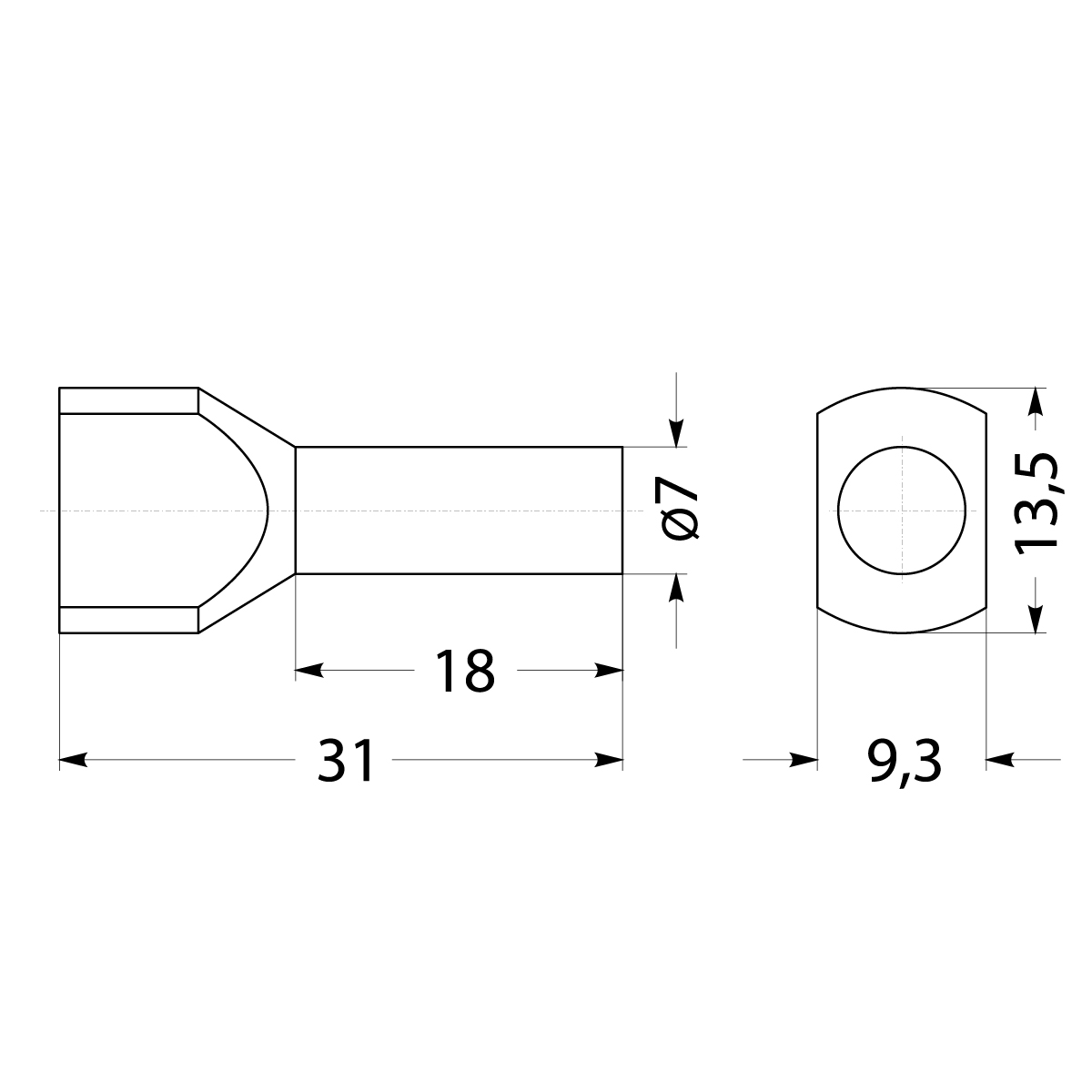 Insulated cable end terminal HI 2x10,0/18-cze, red, Al/Cu Insulated cable end terminal HI 2x10,0/18-cze, red, Al/Cu,elektro-plast