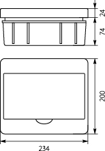 Flush distribution board RP-8  Fala  (N+PE)