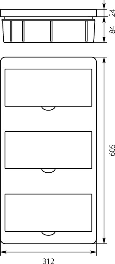 Flush distribution board RP-36 Fala (N+PE) IP40 Flush distribution board RP-36 Fala (N+PE) IP40,elektro-plast