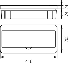 Flush distribution board RP-18  Fala  (N+PE) IP40