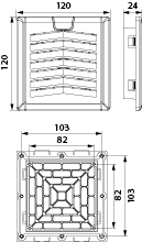 Filter WF6, 120x120mm, IP54, color: gray
