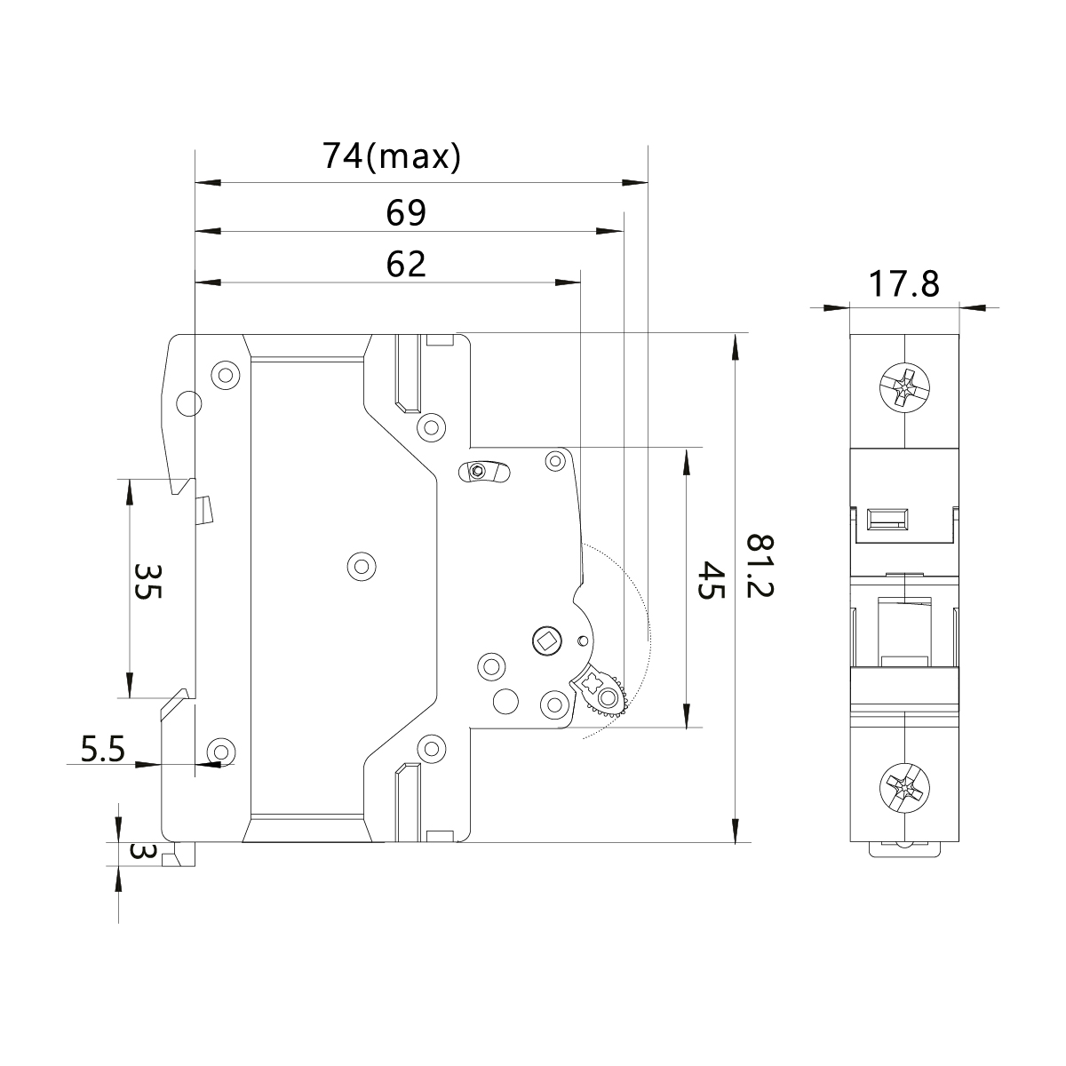 Isolating Switch DL 1P 63A FR/63A/1P Isolating Switch DL 1P 63A FR/63A/1P,elektro-plast