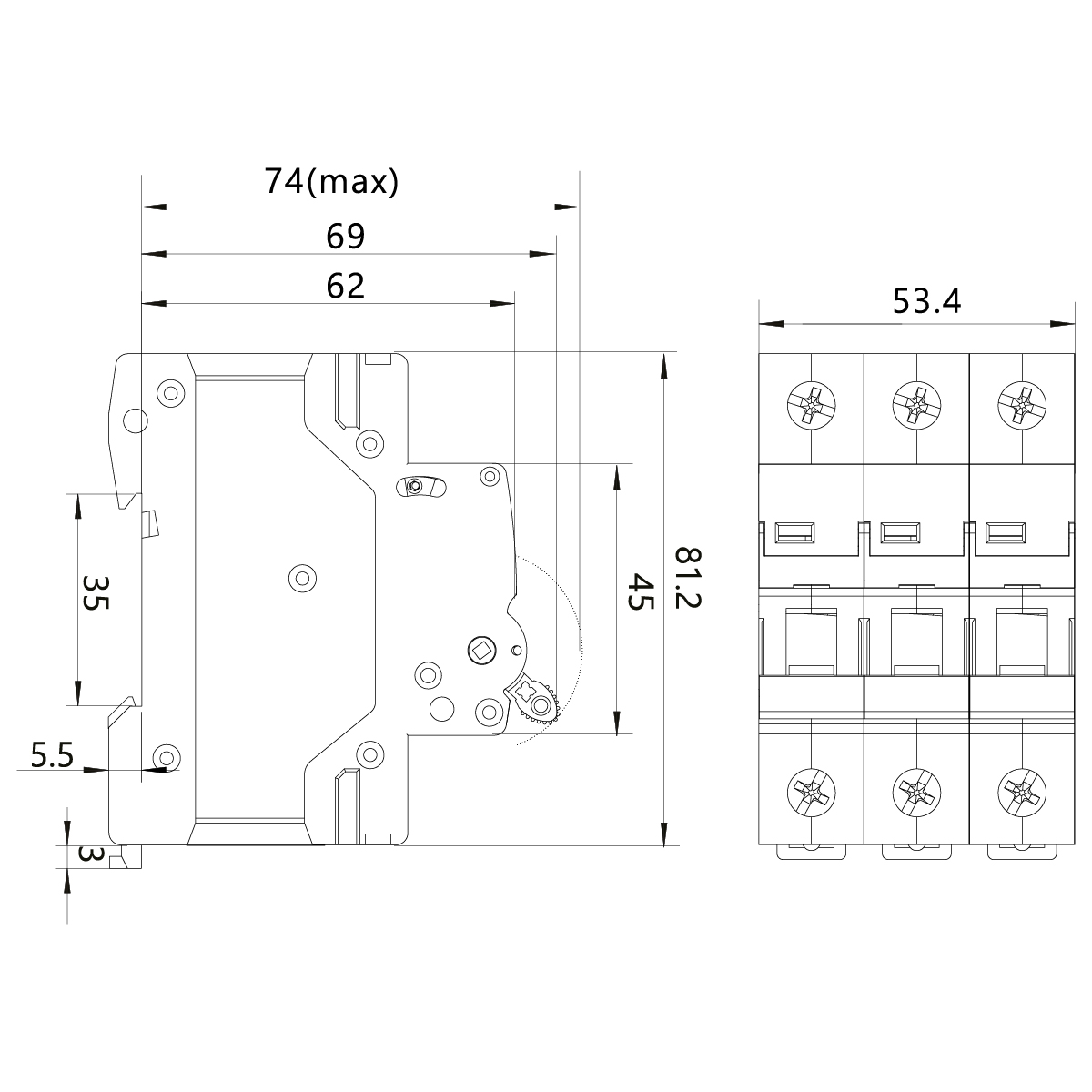 Isolating Switch DL 3P 63A FR/63A/3P Isolating Switch DL 3P 63A FR/63A/3P,elektro-plast