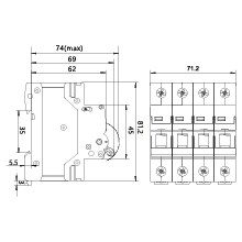 Isolating Switch DL 4P 100A FR/100A/4P