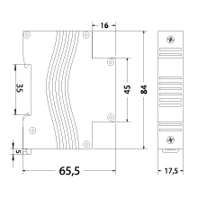 Bell for rail TH35, 230V~, DZTH230