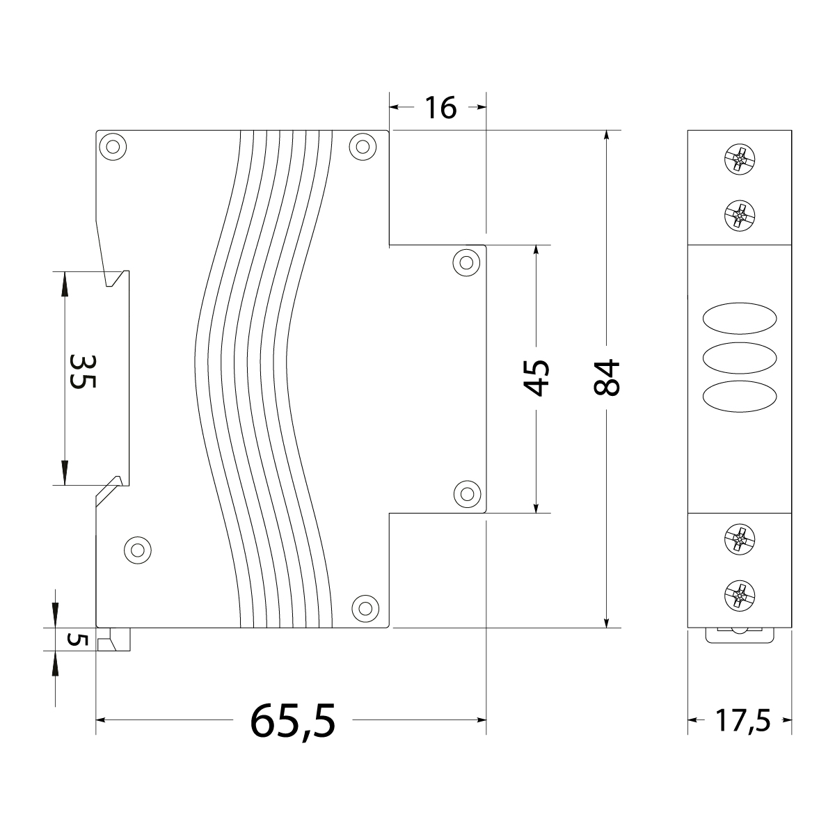 Control Lamp, for rail TH35, 3-phase LK3TH Control Lamp, for rail TH35, 3-phase LK3TH,elektro-plast