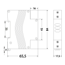 Control Lamp, for rail TH35, 3-phase LK3TH
