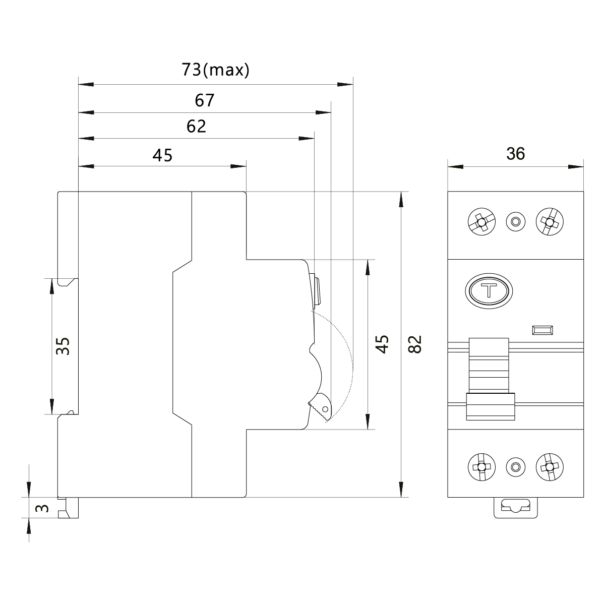 Residual Current Circuit Breaker 25A, 30mA, 2-pole type AC RCD/25A/2P Residual Current Circuit Breaker 25A, 30mA, 2-pole type AC RCD/25A/2P,elektro-plast