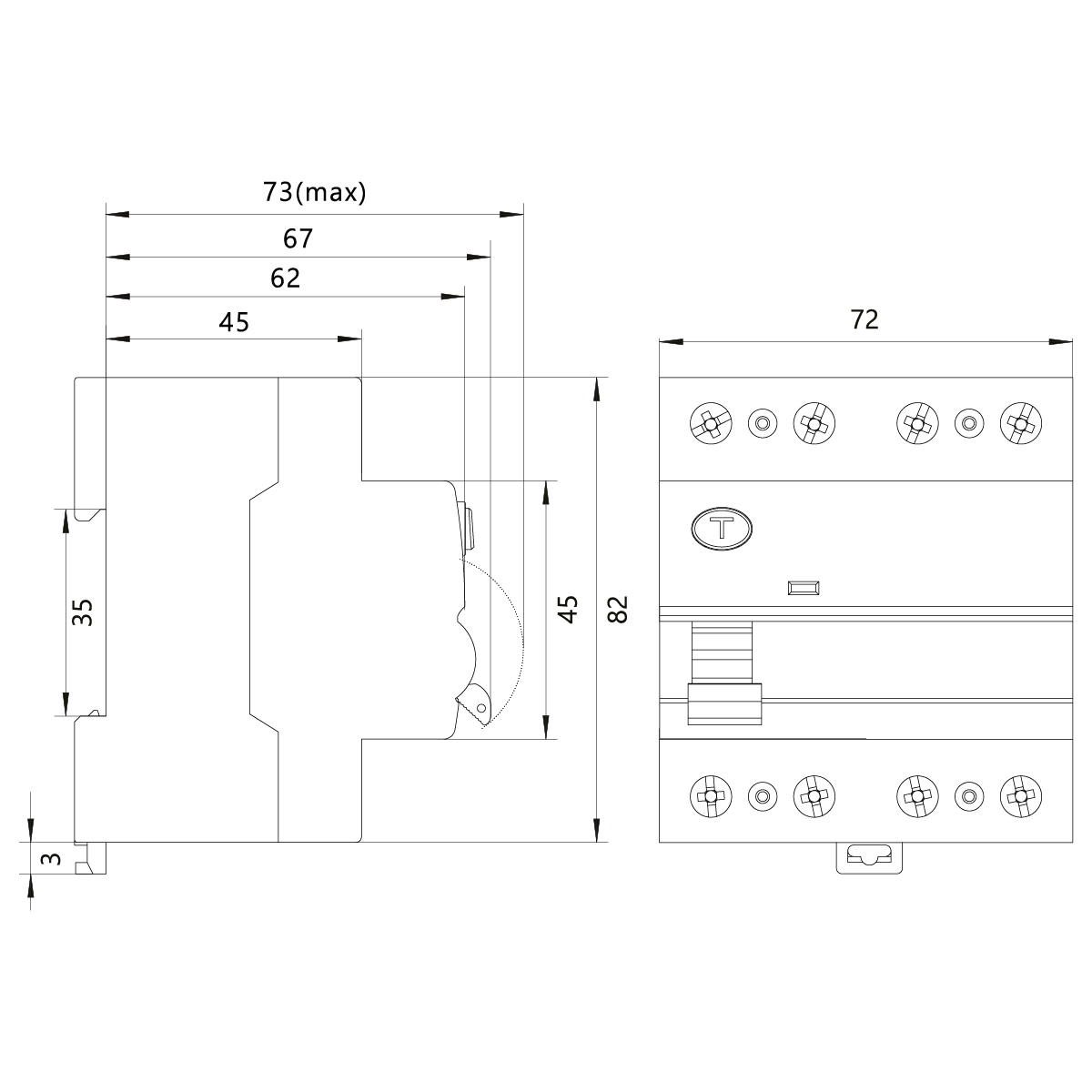 Residual Current Circuit Breaker 25A, 30mA, 4-pole type AC RCD/25A/4P Residual Current Circuit Breaker 25A, 30mA, 4-pole type AC RCD/25A/4P,elektro-plast