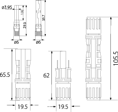 Complete solar connector (male and female) MC4 ZS 1500V 4-6mm?
