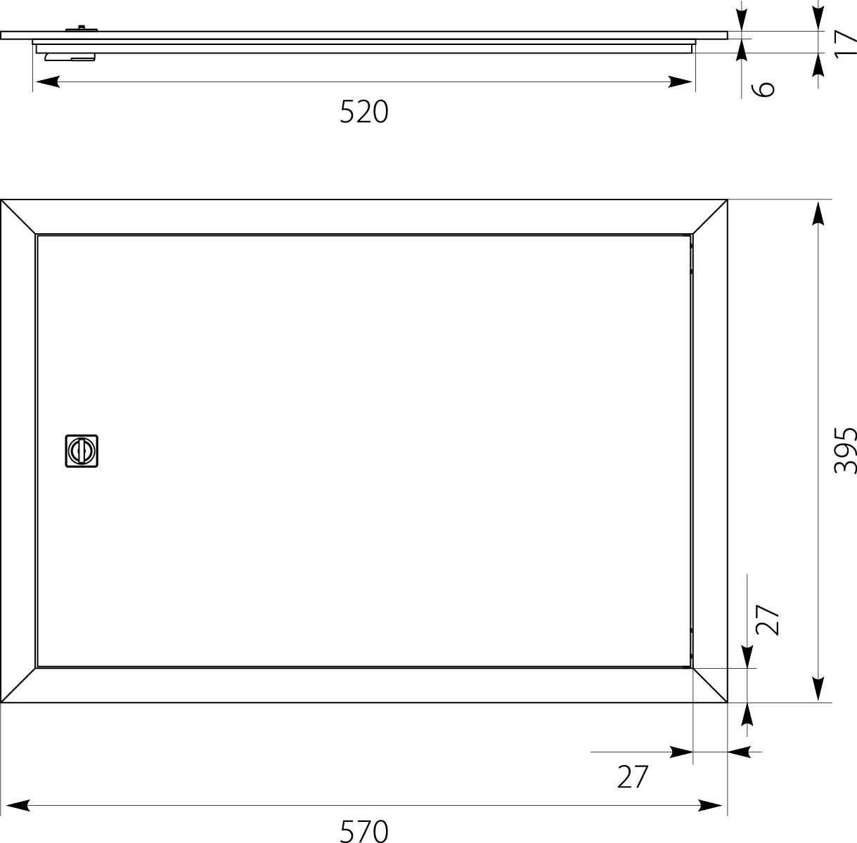 Lacquered aluminium door with frame DR48 for Flush Distributrion Board DARP-48, color: white Lacquered aluminium door with frame DR48 for Flush Distributrion Board DARP-48, color: white,elektro-plast
