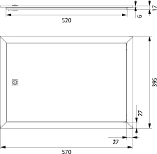 Lacquered aluminium door with frame DR48 for Flush Distributrion Board DARP-48, color: white